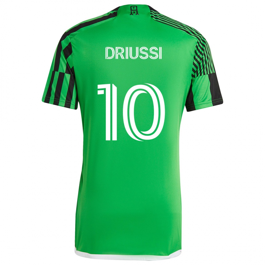 Kinder Sebastián Driussi #10 Grün Schwarz Heimtrikot Trikot 2024/25 T-Shirt