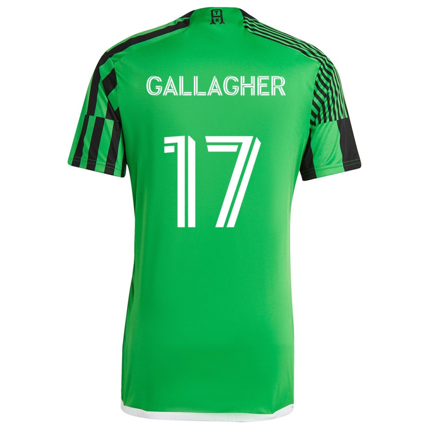 Kinder Jon Gallagher #17 Grün Schwarz Heimtrikot Trikot 2024/25 T-Shirt