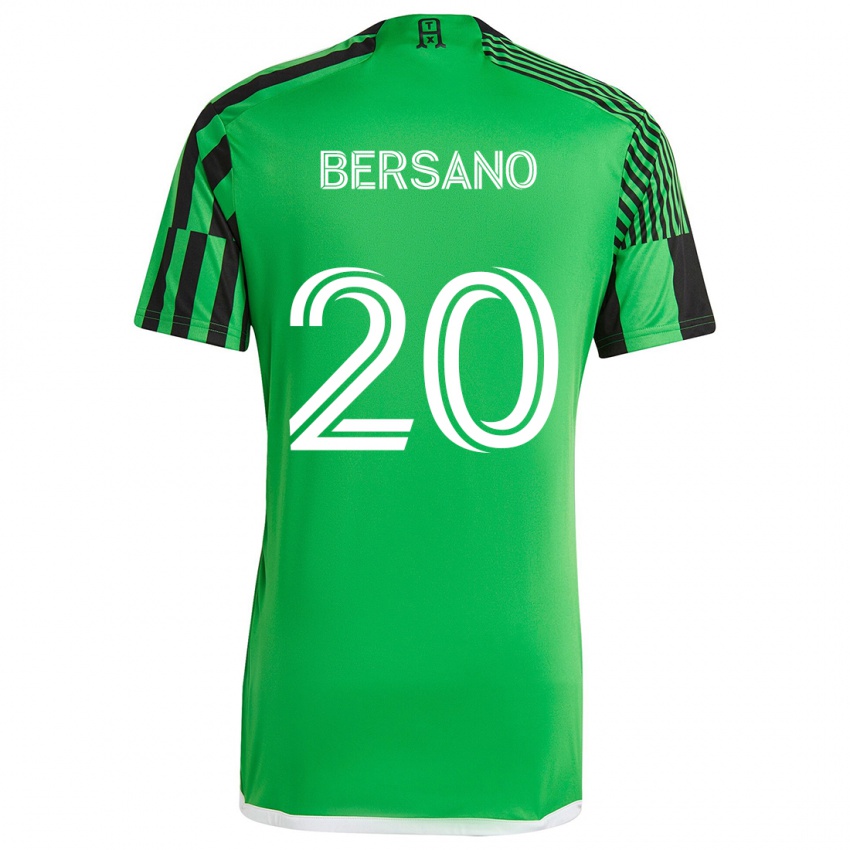 Kinder Matt Bersano #20 Grün Schwarz Heimtrikot Trikot 2024/25 T-Shirt