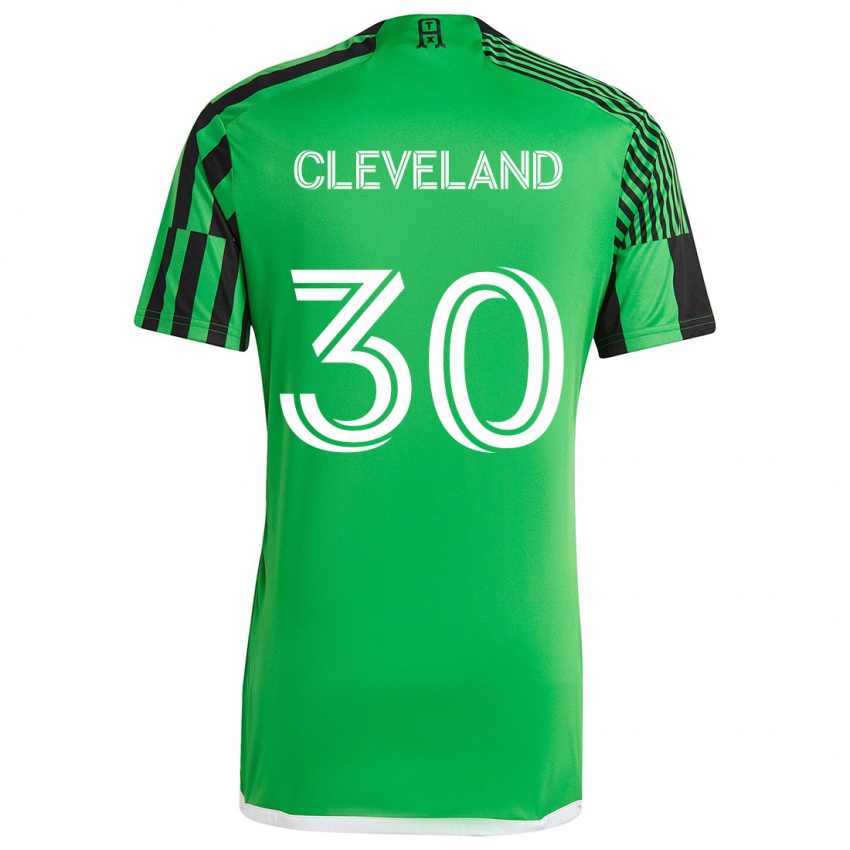 Kinder Stefan Cleveland #30 Grün Schwarz Heimtrikot Trikot 2024/25 T-Shirt