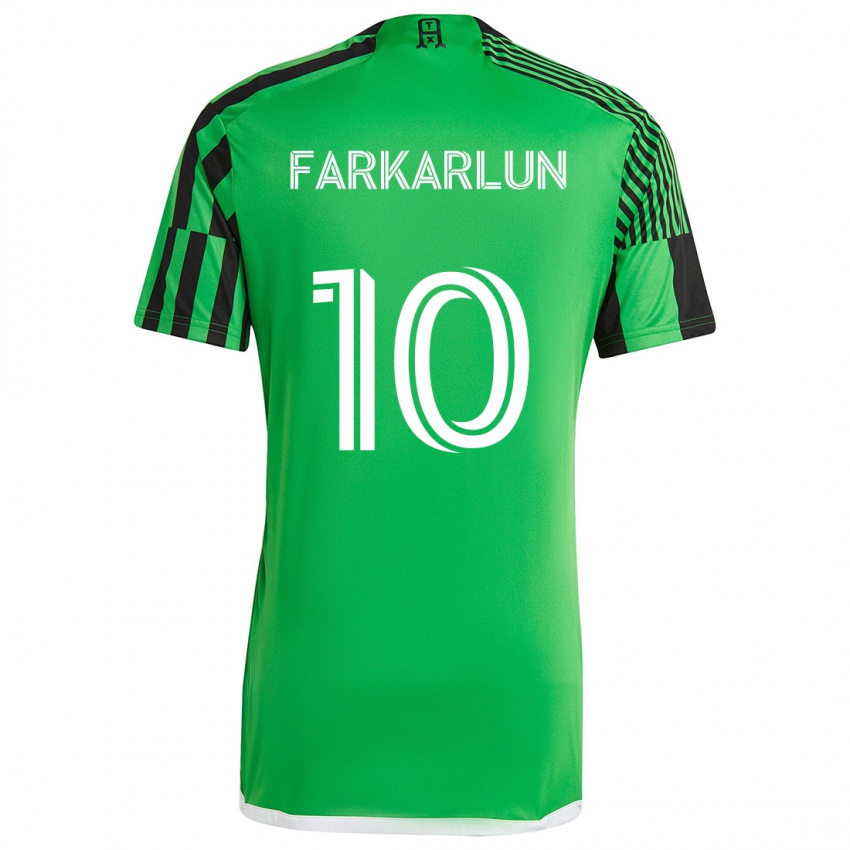 Kinder Jimmy Farkarlun #10 Grün Schwarz Heimtrikot Trikot 2024/25 T-Shirt