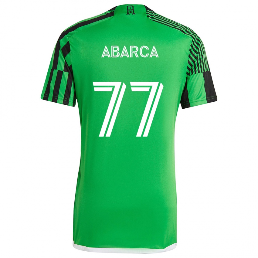 Kinder Diego Abarca #77 Grün Schwarz Heimtrikot Trikot 2024/25 T-Shirt