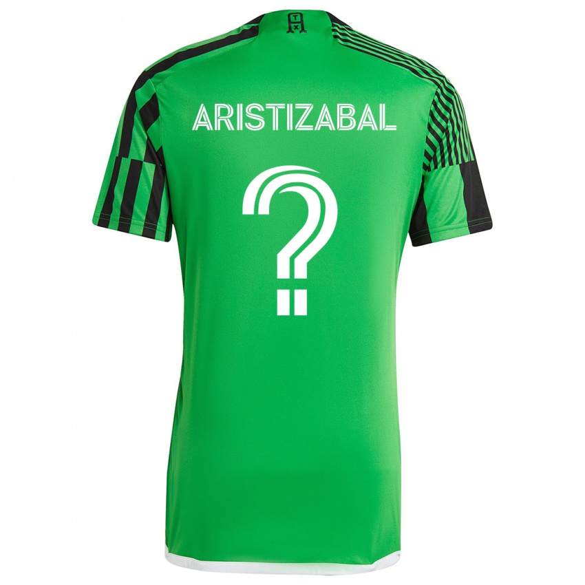 Kinder Nicolas Aristizabal #0 Grün Schwarz Heimtrikot Trikot 2024/25 T-Shirt