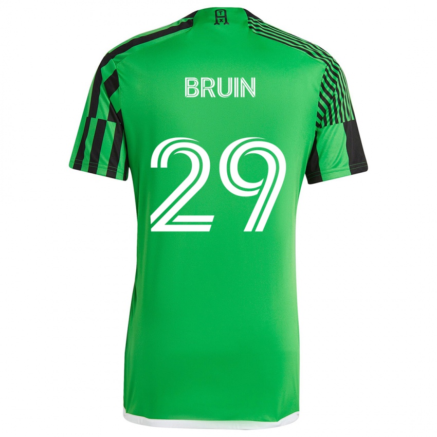 Kinder Will Bruin #29 Grün Schwarz Heimtrikot Trikot 2024/25 T-Shirt