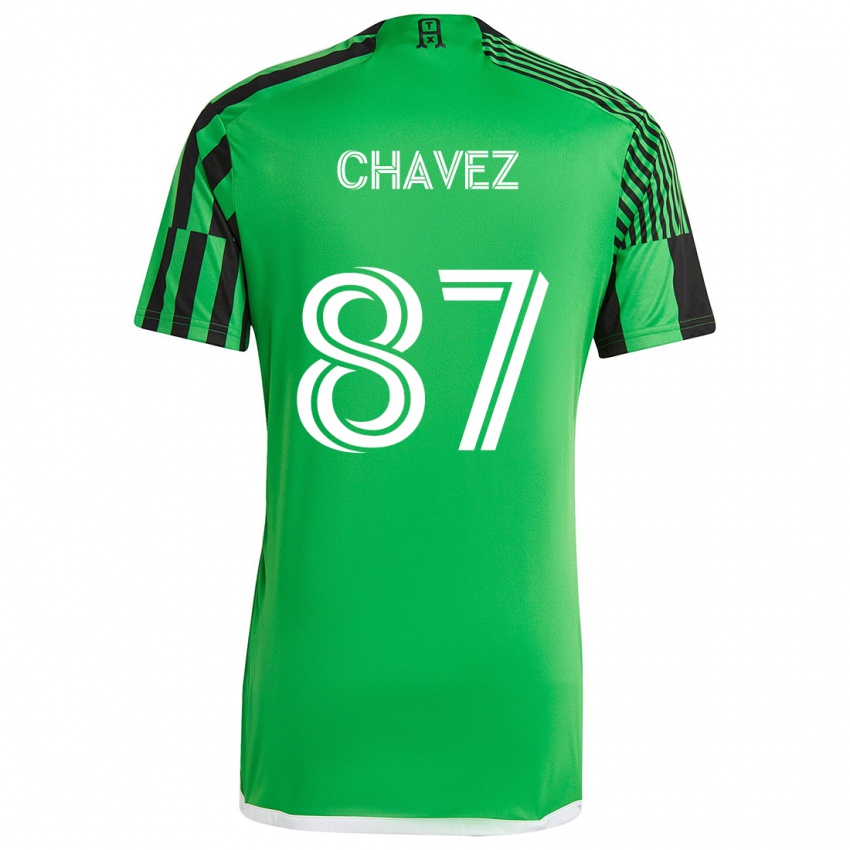 Kinder Alfonso Ocampo-Chávez #87 Grün Schwarz Heimtrikot Trikot 2024/25 T-Shirt