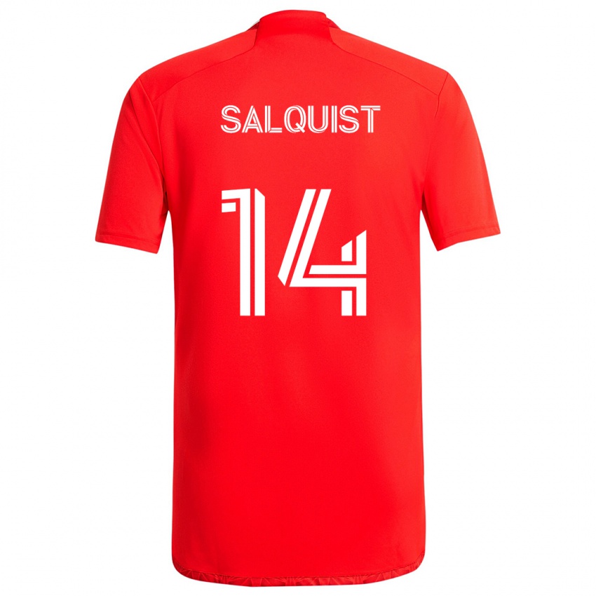 Kinder Tobias Salquist #14 Rot-Weiss Heimtrikot Trikot 2024/25 T-Shirt