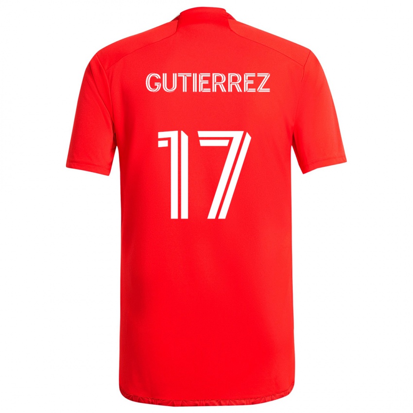 Kinder Brian Gutiérrez #17 Rot-Weiss Heimtrikot Trikot 2024/25 T-Shirt