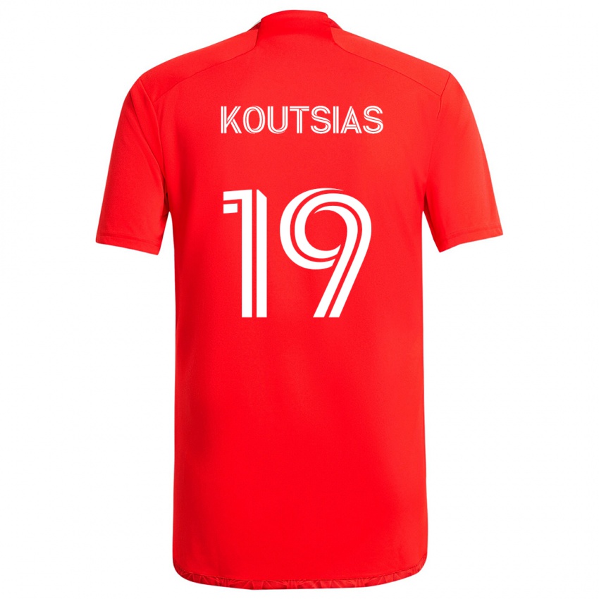 Kinder Georgios Koutsias #19 Rot-Weiss Heimtrikot Trikot 2024/25 T-Shirt