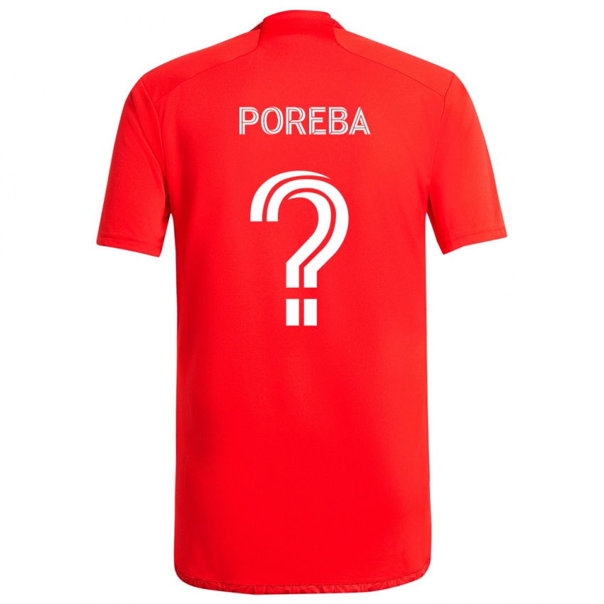 Kinder David Poreba #0 Rot-Weiss Heimtrikot Trikot 2024/25 T-Shirt