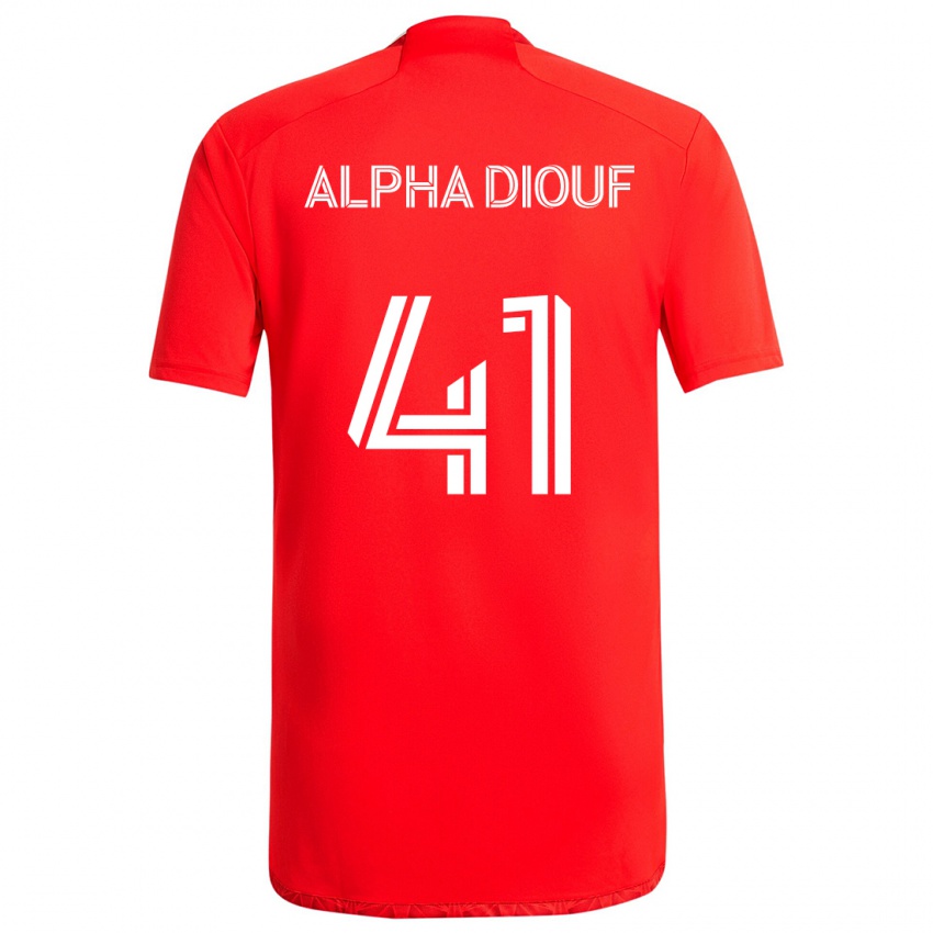 Kinder Jean Alpha Diouf #41 Rot-Weiss Heimtrikot Trikot 2024/25 T-Shirt