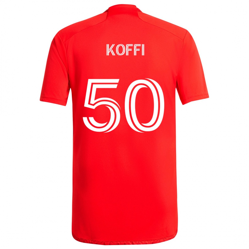 Kinder Christian Koffi #50 Rot-Weiss Heimtrikot Trikot 2024/25 T-Shirt