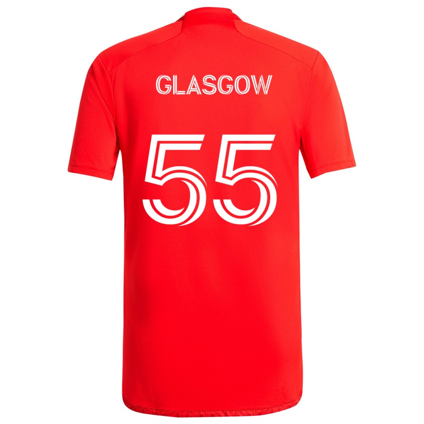 Kinder Omari Glasgow #55 Rot-Weiss Heimtrikot Trikot 2024/25 T-Shirt