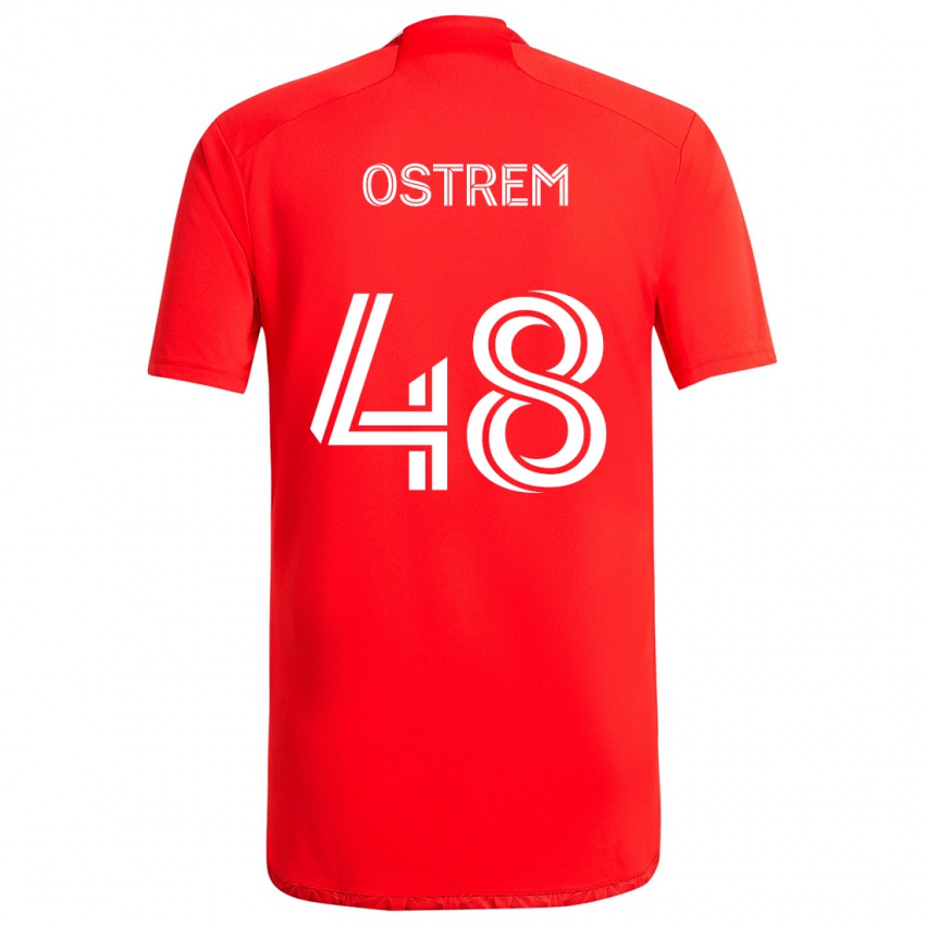 Kinder Charlie Ostrem #48 Rot-Weiss Heimtrikot Trikot 2024/25 T-Shirt