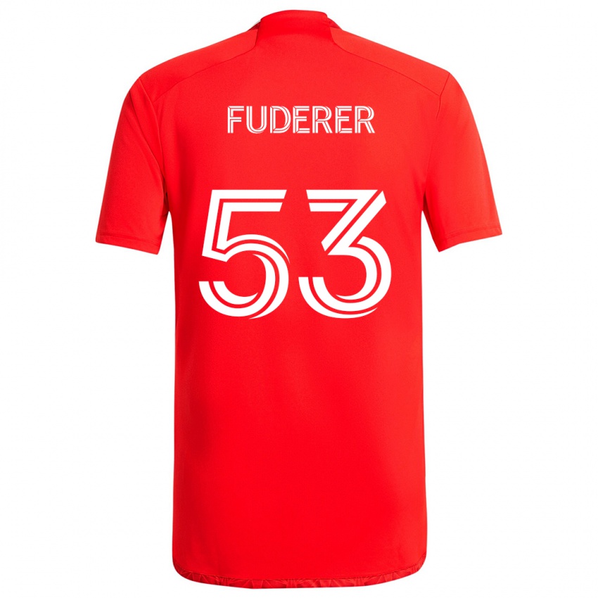 Kinder Jake Fuderer #53 Rot-Weiss Heimtrikot Trikot 2024/25 T-Shirt