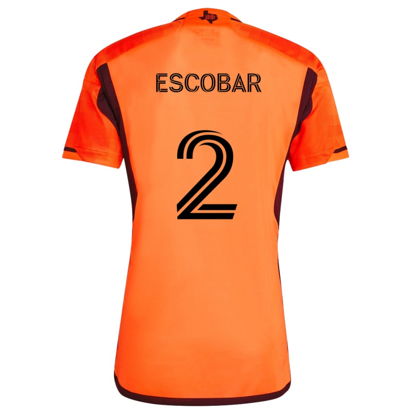 Kinder Franco Escobar #2 Orange Schwarz Heimtrikot Trikot 2024/25 T-Shirt