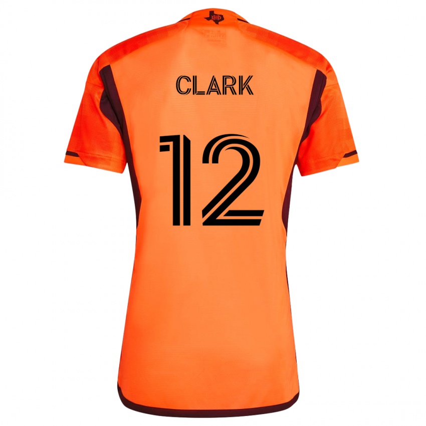 Kinder Steve Clark #12 Orange Schwarz Heimtrikot Trikot 2024/25 T-Shirt