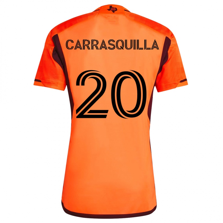 Kinder Adalberto Carrasquilla #20 Orange Schwarz Heimtrikot Trikot 2024/25 T-Shirt