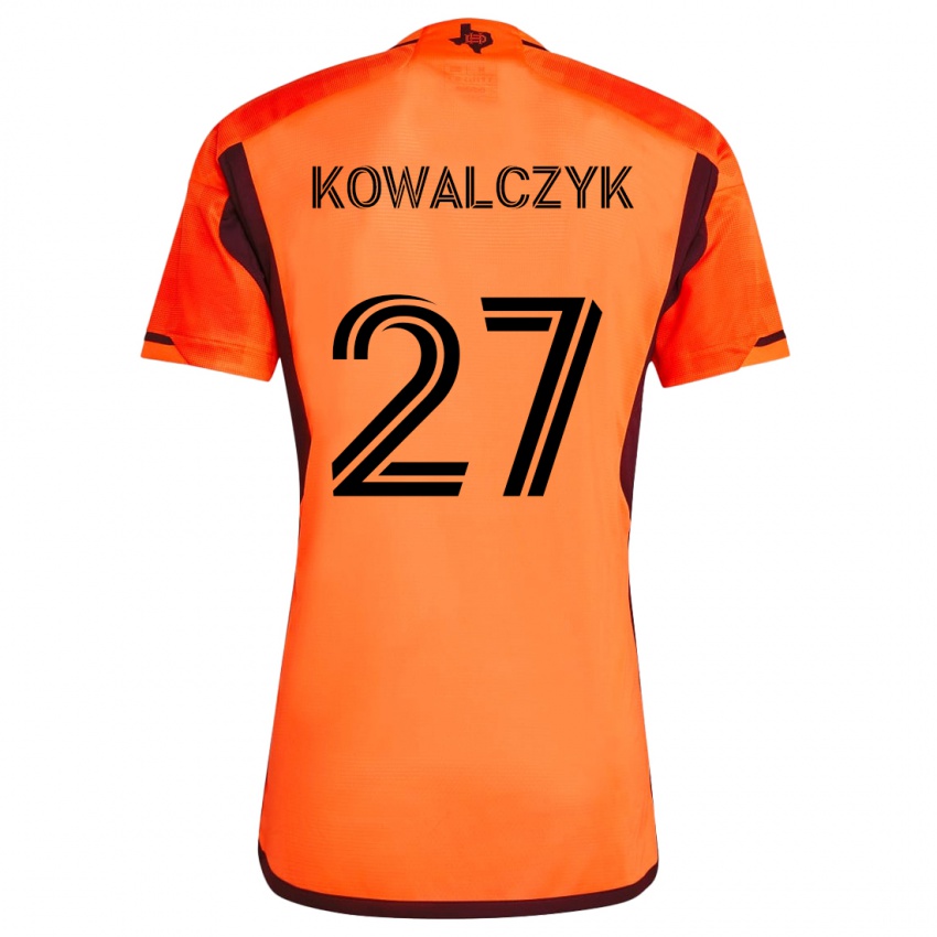 Kinder Sebastian Kowalczyk #27 Orange Schwarz Heimtrikot Trikot 2024/25 T-Shirt