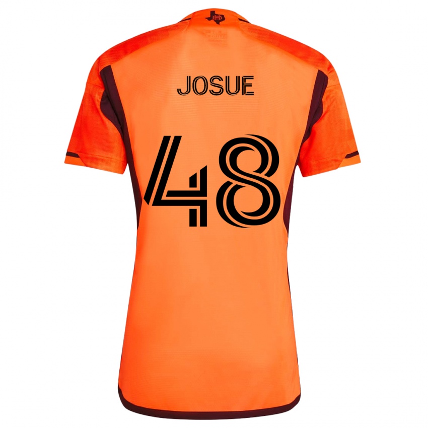 Kinder Josué #48 Orange Schwarz Heimtrikot Trikot 2024/25 T-Shirt