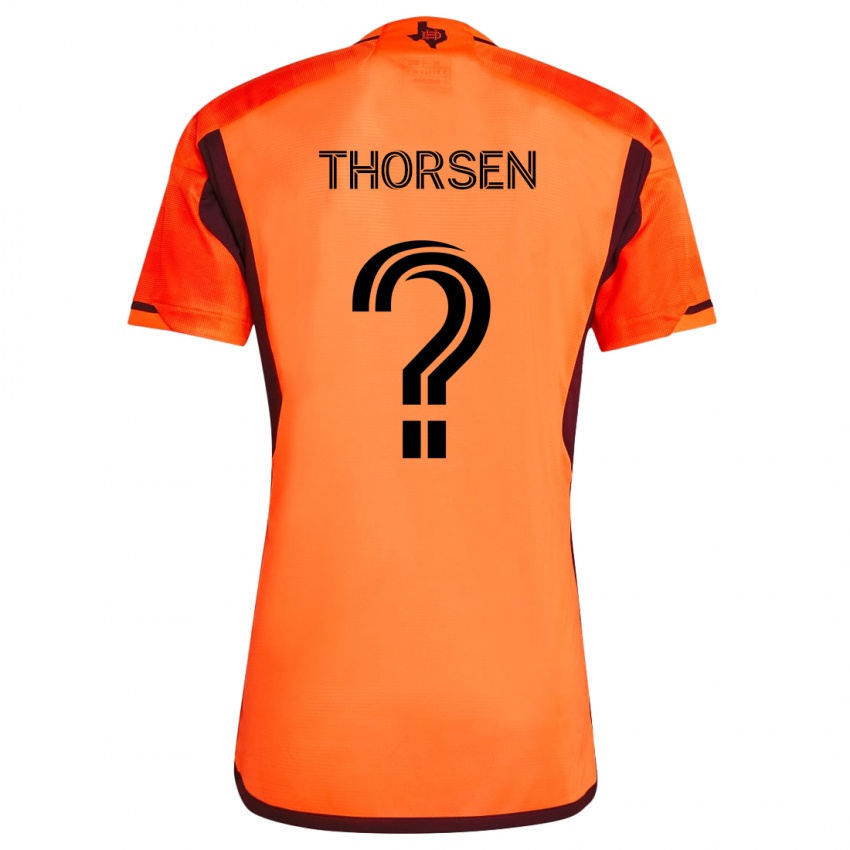 Kinder Liam Thorsen #0 Orange Schwarz Heimtrikot Trikot 2024/25 T-Shirt