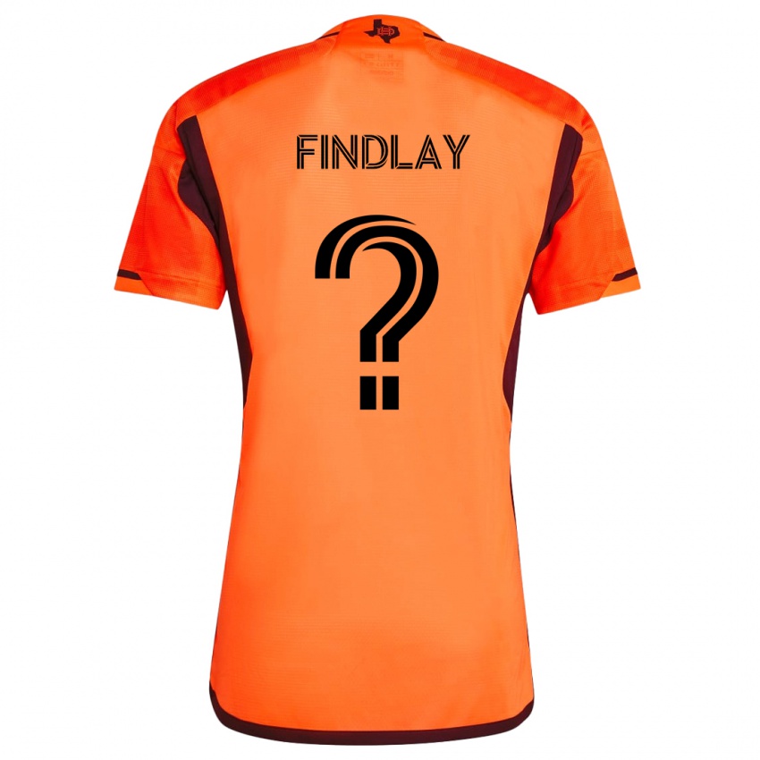 Kinder Maddox Findlay #0 Orange Schwarz Heimtrikot Trikot 2024/25 T-Shirt