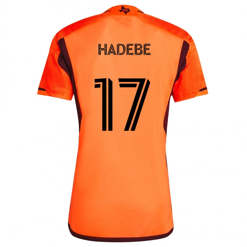 Kinder Teenage Hadebe #17 Orange Schwarz Heimtrikot Trikot 2024/25 T-Shirt