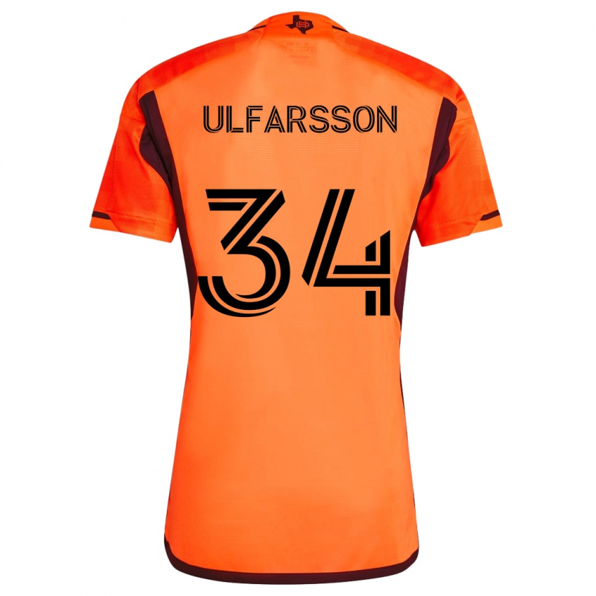 Kinder Thor Úlfarsson #34 Orange Schwarz Heimtrikot Trikot 2024/25 T-Shirt