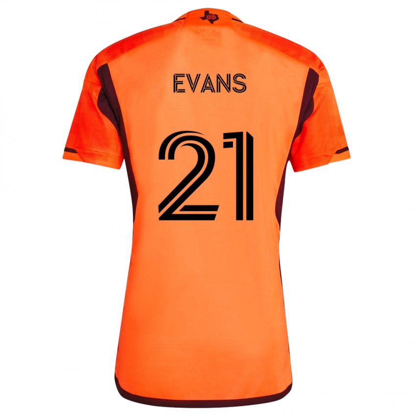 Kinder Jacob Evans #21 Orange Schwarz Heimtrikot Trikot 2024/25 T-Shirt