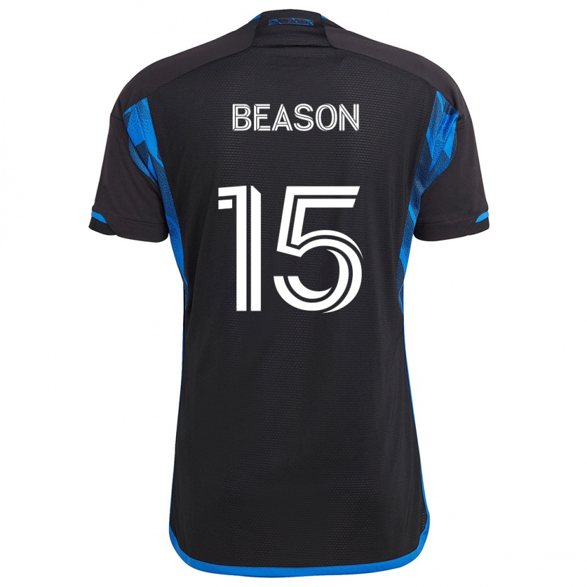 Kinder Tanner Beason #15 Blau Schwarz Heimtrikot Trikot 2024/25 T-Shirt