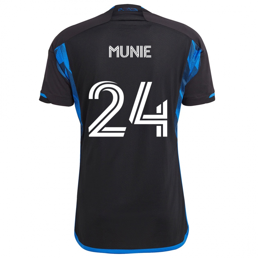 Kinder Daniel Munie #24 Blau Schwarz Heimtrikot Trikot 2024/25 T-Shirt