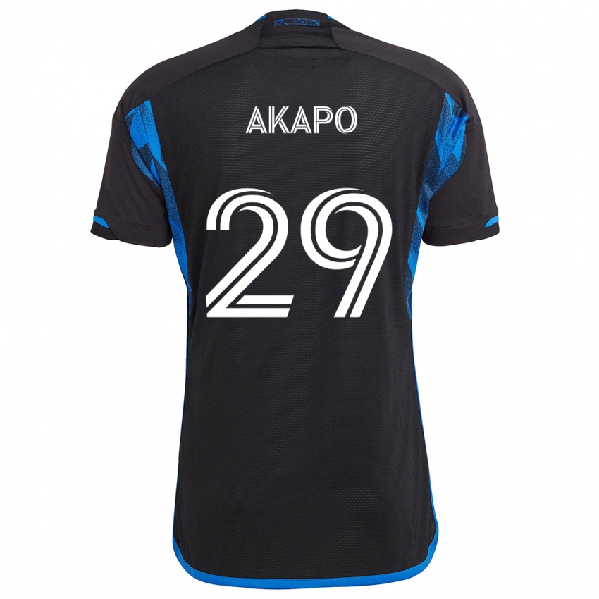 Kinder Carlos Akapo #29 Blau Schwarz Heimtrikot Trikot 2024/25 T-Shirt