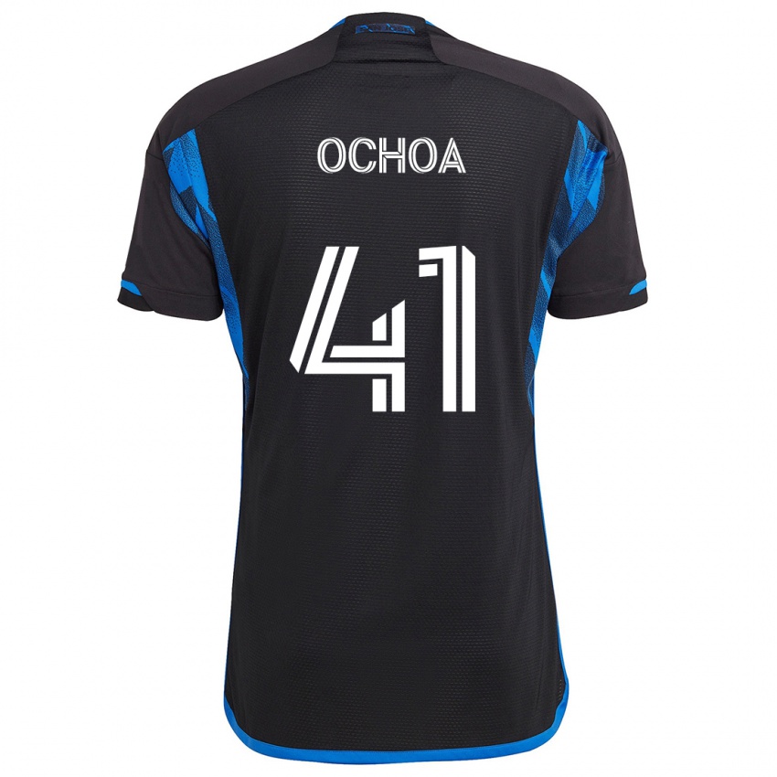 Kinder Emmanuel Ochoa #41 Blau Schwarz Heimtrikot Trikot 2024/25 T-Shirt