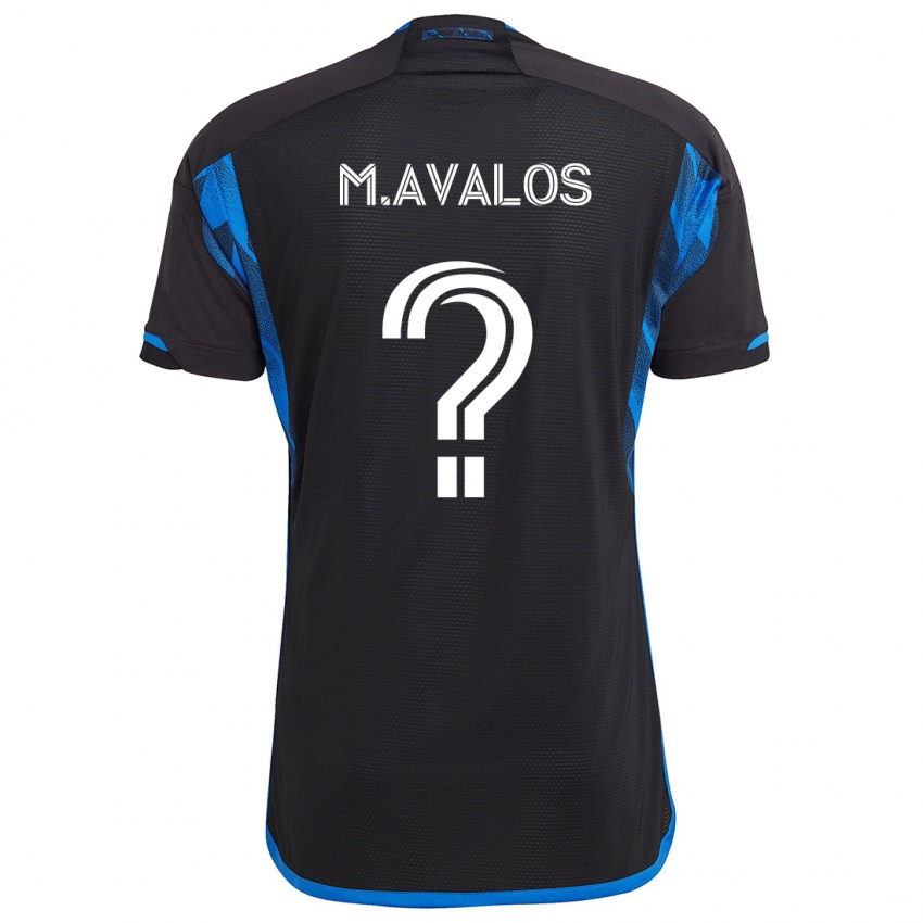 Kinder Marcelo Avalos #0 Blau Schwarz Heimtrikot Trikot 2024/25 T-Shirt