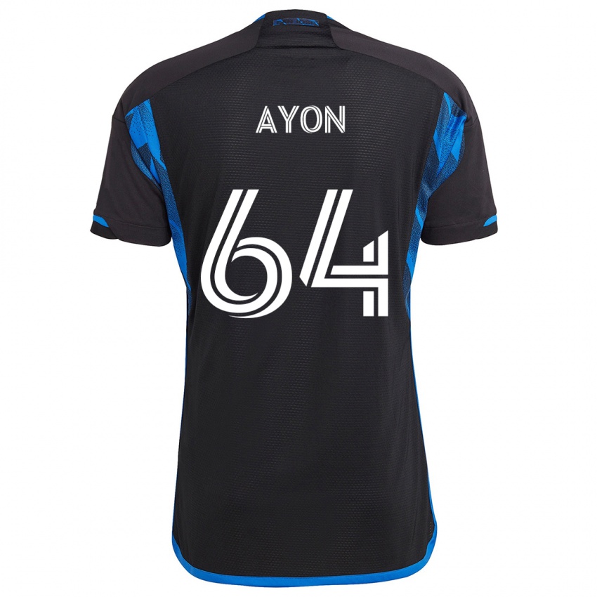 Kinder Jerry Ayon #64 Blau Schwarz Heimtrikot Trikot 2024/25 T-Shirt