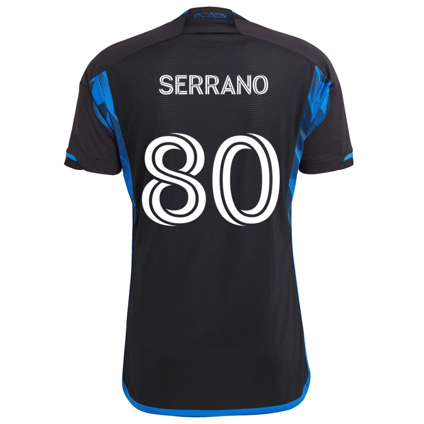 Kinder David Serrano #80 Blau Schwarz Heimtrikot Trikot 2024/25 T-Shirt