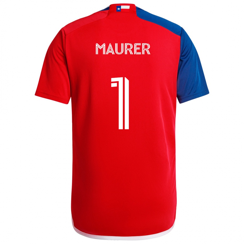 Kinder Jimmy Maurer #1 Blau Rot Heimtrikot Trikot 2024/25 T-Shirt