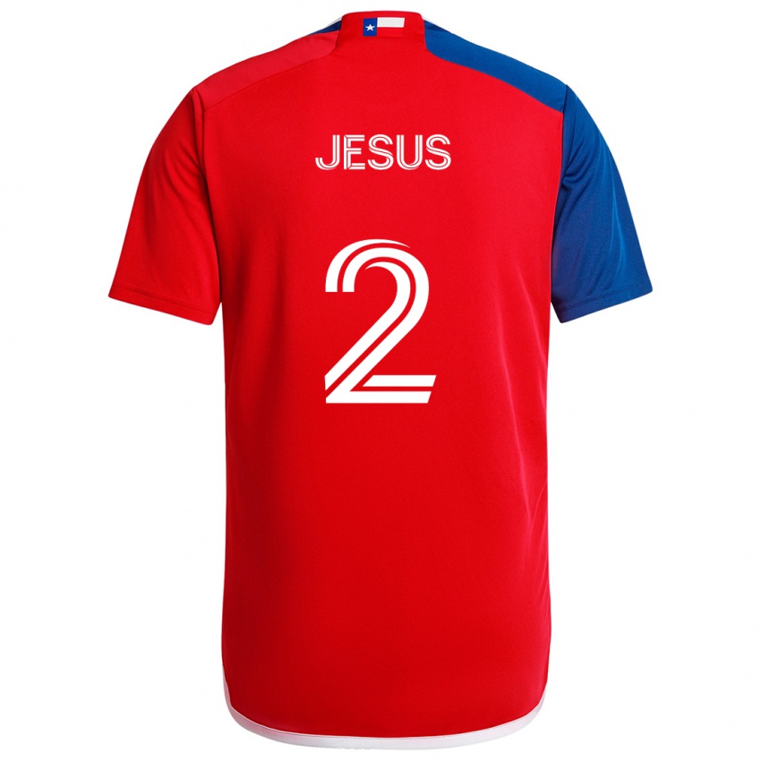 Kinder Geovane Jesus #2 Blau Rot Heimtrikot Trikot 2024/25 T-Shirt