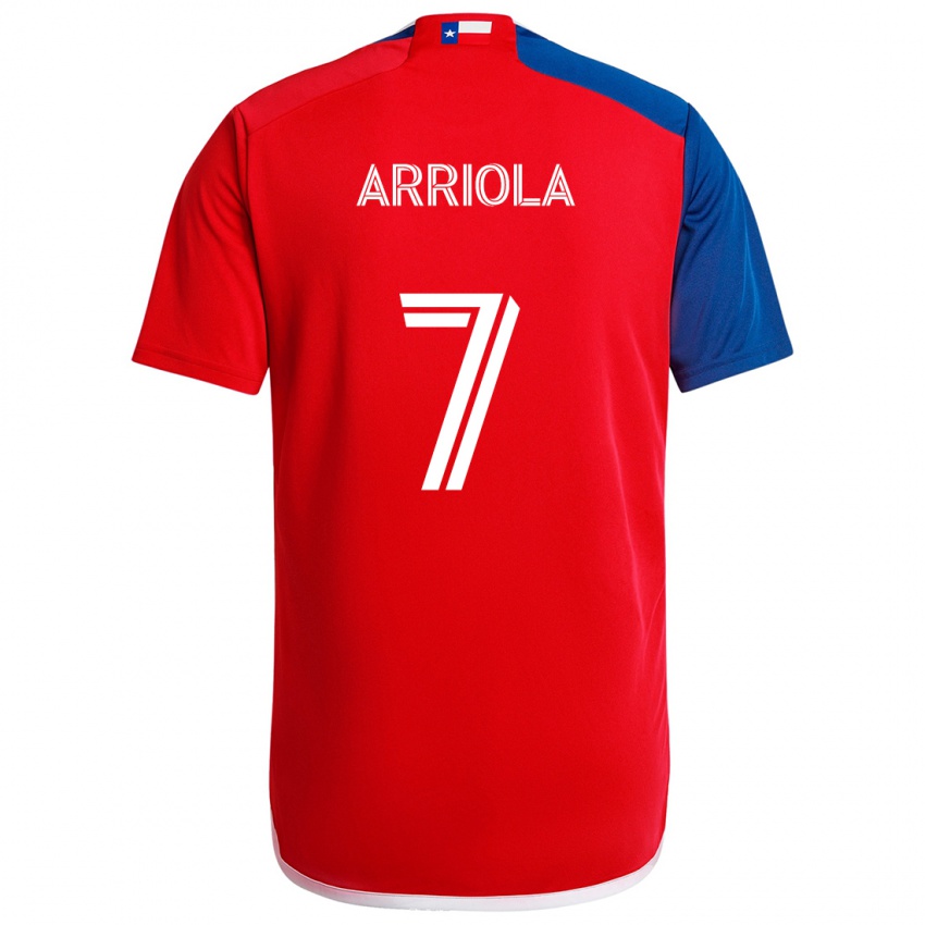 Kinder Paul Arriola #7 Blau Rot Heimtrikot Trikot 2024/25 T-Shirt