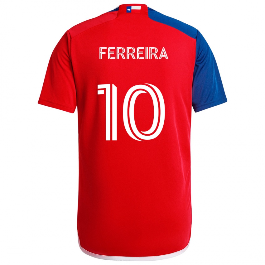 Kinder Jesús Ferreira #10 Blau Rot Heimtrikot Trikot 2024/25 T-Shirt