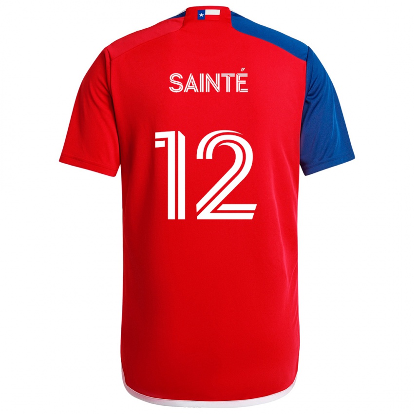 Kinder Carl Sainté #12 Blau Rot Heimtrikot Trikot 2024/25 T-Shirt