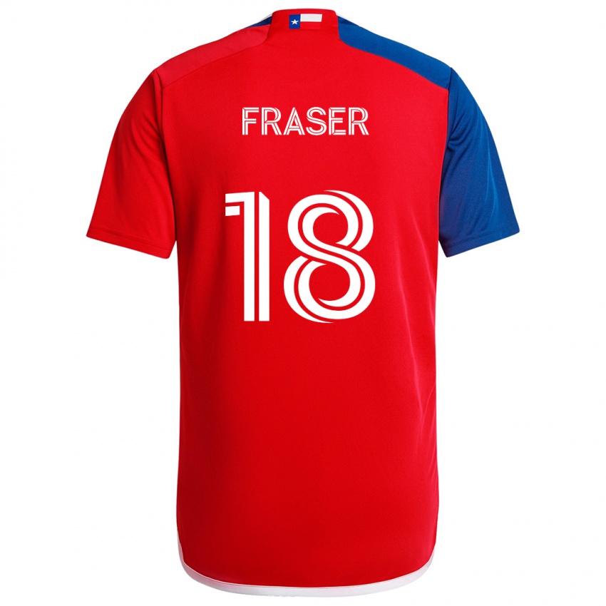 Kinder Liam Fraser #18 Blau Rot Heimtrikot Trikot 2024/25 T-Shirt