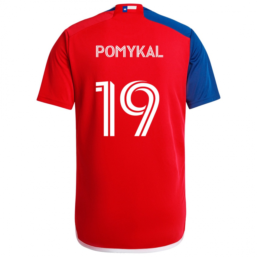 Kinder Paxton Pomykal #19 Blau Rot Heimtrikot Trikot 2024/25 T-Shirt