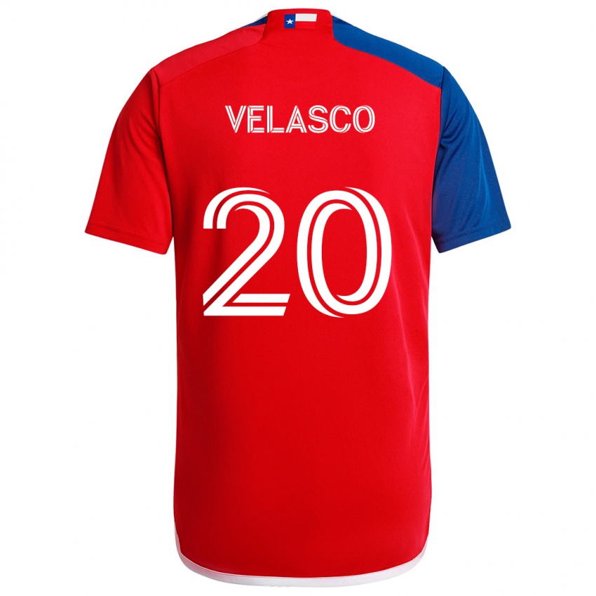 Kinder Alan Velasco #20 Blau Rot Heimtrikot Trikot 2024/25 T-Shirt