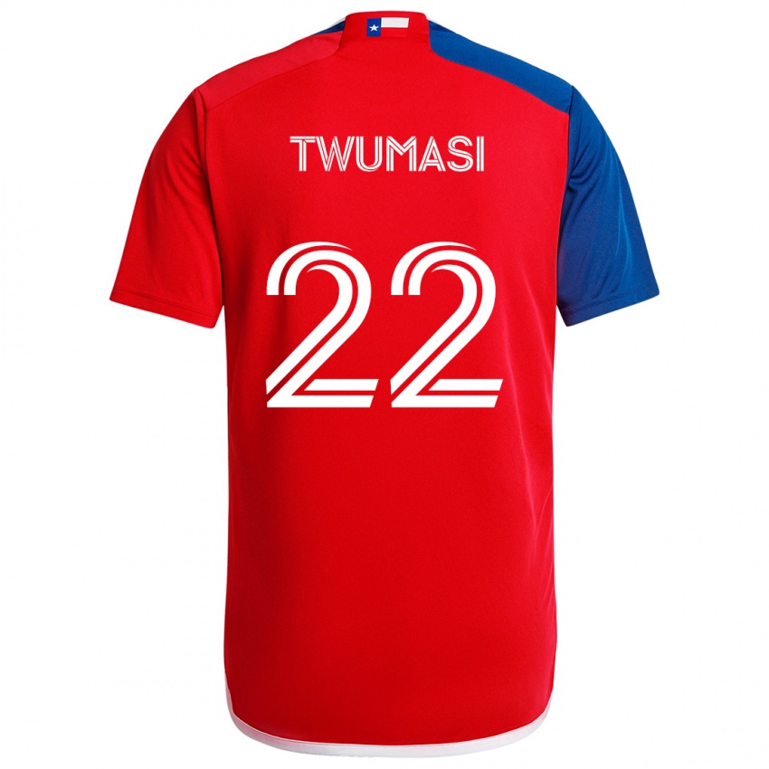 Kinder Ema Twumasi #22 Blau Rot Heimtrikot Trikot 2024/25 T-Shirt