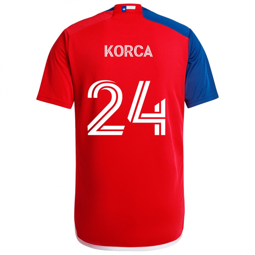 Kinder Amet Korca #24 Blau Rot Heimtrikot Trikot 2024/25 T-Shirt