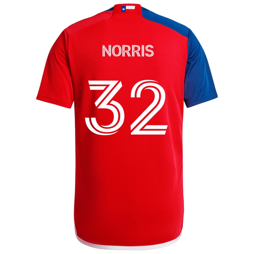 Kinder Nolan Norris #32 Blau Rot Heimtrikot Trikot 2024/25 T-Shirt