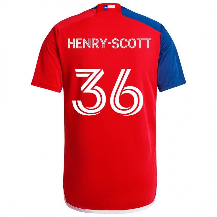 Kinder Malik Henry-Scott #36 Blau Rot Heimtrikot Trikot 2024/25 T-Shirt