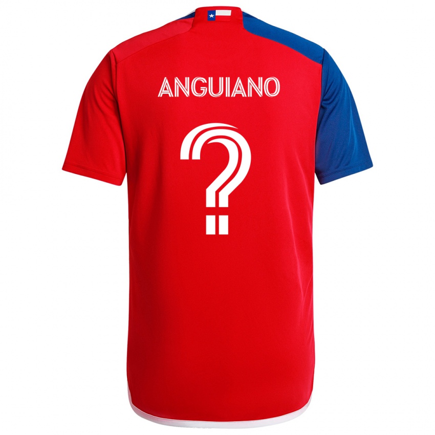 Kinder Adrian Anguiano #0 Blau Rot Heimtrikot Trikot 2024/25 T-Shirt