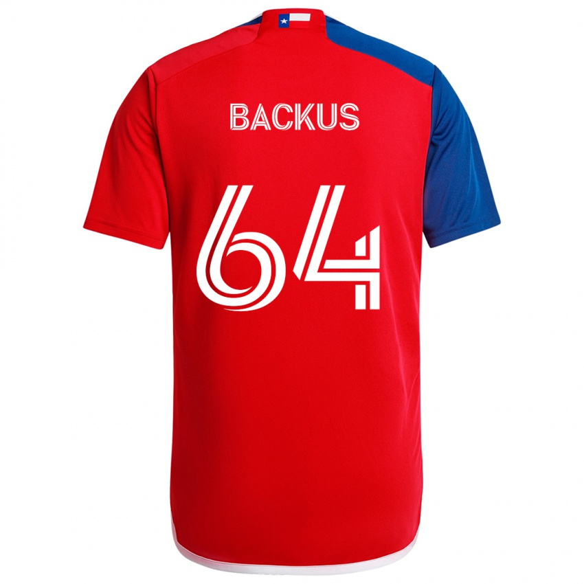 Kinder Braeden Backus #64 Blau Rot Heimtrikot Trikot 2024/25 T-Shirt