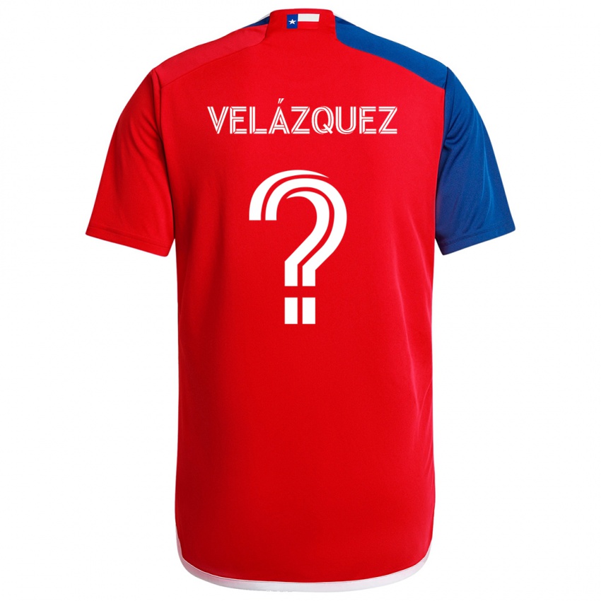 Kinder Ougir Velázquez #0 Blau Rot Heimtrikot Trikot 2024/25 T-Shirt